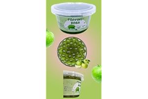 bobatra.de Bubble Tea Popping Boba Premium Fruchtperlen 490 G Boba-Perlen Orig. aus Taiwan (Apfel)