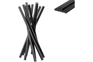 BUZIFU Lot de 10 Bâtons de Colle Chaude 270 x 11 mm Colle Carrosserie Automobile Extra Forte Bâton de Colle Thermofusible pour Pistolet à Colle Répartition de Débosselage Voiture Tissu Plastic - Noir