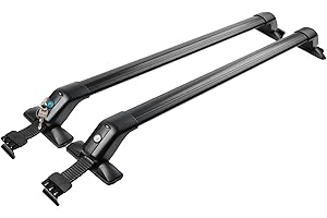 AUTOXBERT 2 Stück Dachträger für Autodach ohne Reling, Universal Dachgepäckträger aus Aluminium, Querträger mit Schlössern Relingträger 75kg Tragkraft für Fahrradträger Dachboxen Skihalter