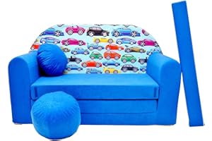 Pro Cosmo Divano da Bambini con pouf Omaggio, Pedana e Cuscini - C21