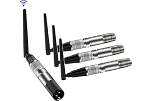 U`KING UKing Controllore DMX Senza Fili, Trasmettitore/Ricevitore Wireless DMX512 Controllore di illuminazione a LED Funziona con il Controller DMX, per Luminose del Palcoscenico a Testa Mobile DMX 512/384