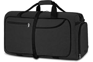NEWHEY - Bolsa de Viaje Plegable para Hombre, Resistente al Agua, Grande, Ligera, para Camping, Senderismo, Plegable, 65 L, 80 L, 100 L, 120 L