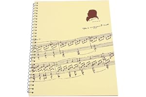TOMOTATO Cahier Partitions Vierges Notes Musique Couverture Stave Staff Paper 50 Pages Music Manuscript Paper Cahier Musiciens Composer Musique écriture Musique Notation Musicale(Partition musicale jaune)