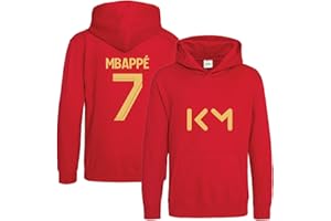 BlackMacaw Sudadera con capucha de fútbol inspirada en Kylian Mbappe, para niños y niñas, sudaderas con capucha de manga larga con bolsillo, unisex, regalo de cumpleaños