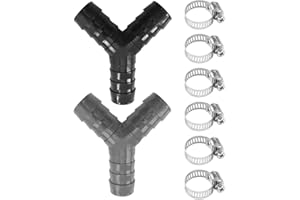 HDGSAFD 2 zestawy złączek do węża Y, złączki węża, złącza węża z tworzywa sztucznego, adapter węża odpływowego, rozdzielacz węża z tworzywa sztucznego, akcesoria do węża odpływowego, nadają się do zmywarek i