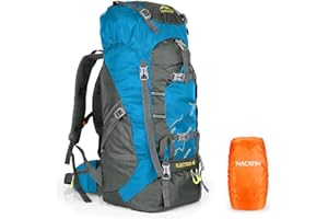 NACATIN Hiking Backpack, 60L Large Rucksack for Men Women, Tear and Water-resistant Ideal for Camping Trekking Travel Outdoor