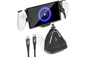 OSTROGEAR Stazione di Ricarica per PS Portal Remote Player, Supporto Dock Base di Ricarica Rapida Accessori Portatili Compatti per PS Portal Console con Cavo Type C, Nero