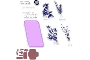 ‎ARUIEYS 2025 Neue Weihnachten Tiere und Blumen Metall Schneiden Sterben Und Stempel Set, Für DIY Kunst Geburtstage Scrapbooking Handwerk Supplies Stamping Fotoalbum (M0879-stempel und Stanzformen Set)