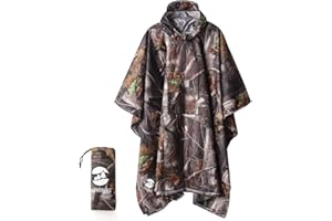 SaphiRose PONCHO Pluie, 3-en-1 Impermeable en Polyester Poncho, Multi-Fonctionnel Adulte d'Extérieur Cape-Poncho,Parasol,217 x 143cm
