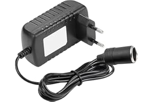 HUGWAIT Netzadapter Spannungswandler 100V-240V auf 12V/2A, Netzadapter Adapter Zigarettenanzünder 12V Transformator, Steckdosenadapter Zigarettenanzünder für Auto-Kühlbox, Kühlbox, Autostaubsauger, Luftpumpe