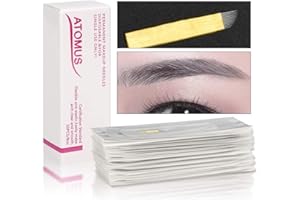 ATOMUS 50 PièCes Lame De Microblading 12pcd Tatouage Maquillage Permanent Sourcil 12pin Aiguilles Aiguilles De Microblading Jetables