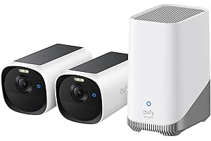 eufy Security eufyCam E40 2-Cam Kit (HomeBase S380) Solar Security Camera Outdoor Wireless, 2K Resolution, MaxColour Night Vision, HomeKit Compatible, Expandable Local Storage, No Monthly Fee
