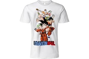 SABOR SRL Camiseta DragonBall oficial personajes saga blanca niño adulto y niño