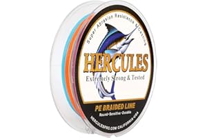 HERCULES, Lenza da pesca intrecciata super resistente a 4 fili da 2,7 kg a 45,4 kg per acqua salata, 100 m/300 m/500 m/1000 m, diam# 0,08 mm - 0,55 mm, alta qualità