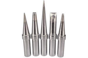 LAMPTOP 5pcs Replacement Soldering Iron Tips Practical Lead Free Solder Tips kit ETA ETB ETD ETS ETT for Weller WESD51 WESD50 WCC100