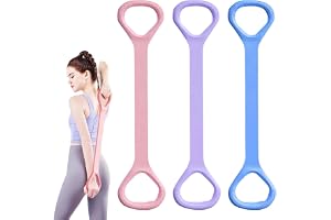3 stycken handtag elastiskt dragrep, 45 cm pilates squat bröstförlängare