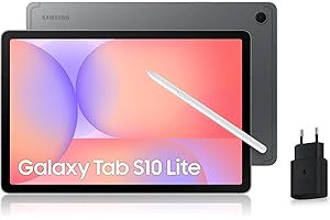 Samsung Galaxy Tab S10 Lite, 10.9", Wi-FI, 128Go, Tablette Android, S Pen Inclus, Gris, Chargeur Secteur Rapide 25W Inclus, Version FR