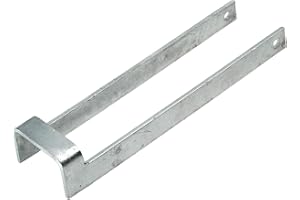 WYRE DIRECT Throw Over Loop Gate Latch 3" Wide Galvanised or Black 14" Long Throwover (Galvanised)