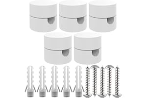 OASHISU Decentratore da Soffitto per Cavi Elettrici, Decentratore a Soffitto, Decentratore Lampadario, Gancio da Soffitto o Parete, Decentratore Cavo Elettrico, Fermacavo, CONFEZIONE 5 PEZZI (BIANCO)