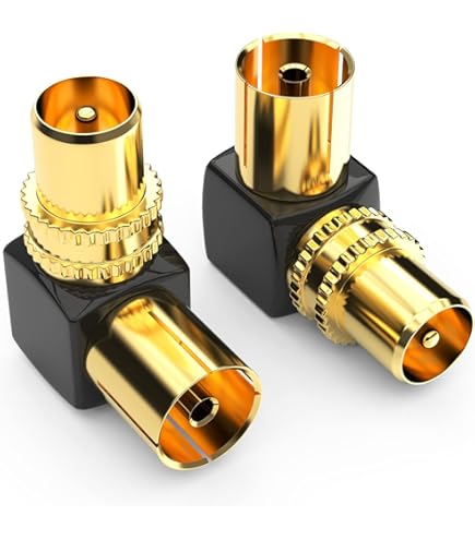 Adattatore Angolo Retto Cavo TV Connettore Adattatore Coassiale A F - Maschio/femmina, Angolo Retto, Per Cavi Satellitari/aerei, Marca Cable Stop Connettore Coassiale Angolo Retto - Foto 7