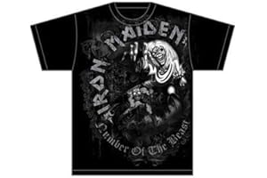 ROCK OFF Iron Maiden Men NOTB Grey Tone Short Sleeve T-Shirt, Black, XX-Large
