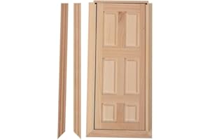 Mootea Dollhouse Door, 1/12 Doll House Mini Wooden Door for Dolls DIY Dollhouse Furniture Accessories for Dollhouse Living Room Bedroom and Study Room