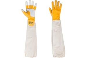 Bees & Co V57 Guanti in Pelle di Capra con Manica Lunga per Apicoltura