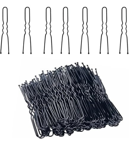 Lot De 50 Pinces à Cheveux Noires - 25 De 5cm + 25 De 7cm - Pour Chignons Et Coiffures