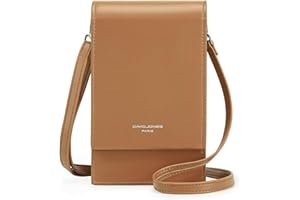 David Jones - Damska torba na ramię na telefon komórkowy - Mała torebka na ramię - Mini torebka elegancka - Sztuczna skóra Croco - Miasto Praca Podróże Wieczór