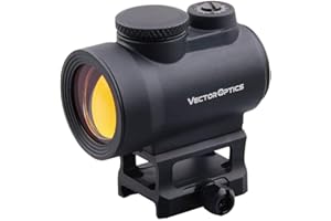 Vector Optics Centurion 1x30 Tactical Red Dot Sight Gen II with Red Illuminated Reticles, 7 Levels of Illumination, Co-Witness Picatinny QD Riser Mount Fits Onto Picatinny Rail