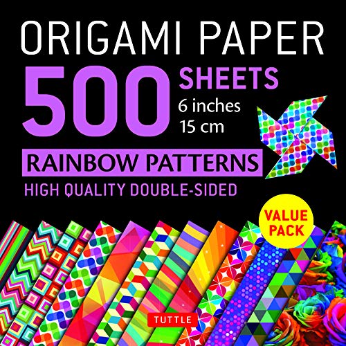 Origami Paper 500 Sheets Rainbow Patterns 6" (15 CM): Tuttle Origami Paper: High-Quality Double-Side