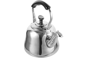 CABILOCK Bouilloire sifflante de 1 l - Bouilloire à gaz en acier inoxydable avec filtre - Bouilloire à gaz - Bouilloire sifflante - Bouilloire à induction - Pour cuisine, randonnée, pique- ,