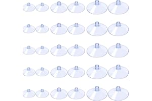 TIESOME 50 sztuk, 3 rozmiary, przezroczyste przyssawki z tworzywa sztucznego, 20 40 50 mm PCW tworzywo sztuczne przyssawki bez haczyków, do okien, płytek, dekoracji samochodu, płyt szklanych, kuchni