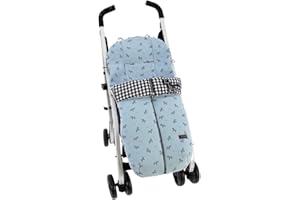 Saco Silla de Paseo Universal Rosy Fuentes- Saco Carrito Bebé - Funda de silla de paseo - Equipado para ser Ajustado perfectamente -Azul Pálido