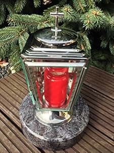 Lanterne Funéraire avec base Tombe Lampe Lampe de Cimetière Tombe