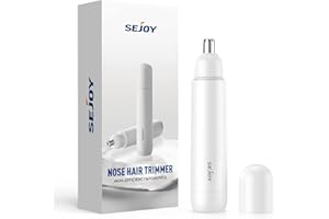 Sejoy Elektryczna maszynka do strzyżenia włosów w nosie i uszach bezbolesna maszynka do usuwania włosów z nosa dla mężczyzn i kobiet, biała