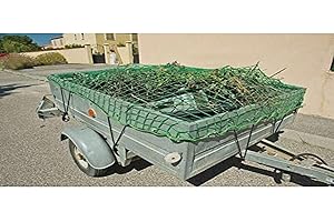 WERKA PRO - 10895 - Filet de PROtection et de transport - 130 x 180 cm - pour remorque - En poly PROpylène - Traitement anti UV - Inclus 10 crochets d'attaches