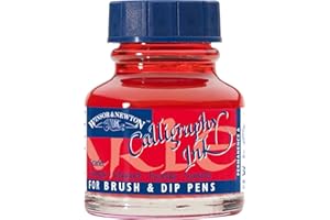 Winsor & Newton Calligraphy Ink Tinta para Caligrafía, Rojo (Scarlet), 30ml