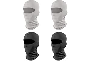 EULAPGOE 4 Piezas Pasamontañas Antiviento, Máscara de Moto, Casco de Secado Rápido, Máscara Multifuncional, Gorro de Esquí para Moto y Bicicleta