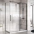 Render Shower Side Panel | Shower Enclosure | Bathroom Shower Cubicle | Shower Enclosure Matt Black – 800mm