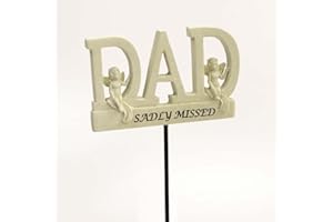 ANGRAVES Sadly Missed Dad Angel Memorial Tribute Stick Graveside Plaque