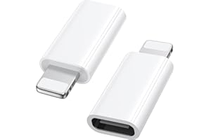 Amzpas 2 PEZZI Adattatore USB C a Lightning, Adattatore Lightning USB C per iPhone 14 13 12 11 Pro Max/iPad/Airpods, Supporta la Ricarica/Sincronia dei Dati, NON per OTG/Cuffie/Audio (Bianco)