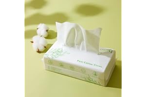 U2Pick Disposable Face Towel Soft Pure Cotton Tissue Dry Facial Wipes, Makeup Remover Towel for Sensitive Skin or Baby Wipes, Unscented Eco Friendly Recyclable, Large Size 20x20cm (1Pack)