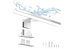 ERWEY Lampa łazienkowa LED 2 w 1, IP44, oświetlenie lustra, 30 cm, zimna biel, oświetlenie łazienki, 230 V, szafka z lustrem, oświetlenie szafy, łazienki, lampa zaciskowa (6000 K, 5 W)