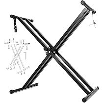 Factory Usical Parts Anti-Corrosion Electronic Organ Stand IDI Usic Keyboard Stand Folding Etal Double 7 Holes Adjustable Height Keyboard Piano Stand