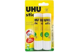 UHU 52190 Glue Stick 21 Gramm CLEAR-Pack of 2