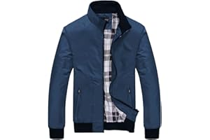 CARGIS Herren Harrington Jacke, Herren Freizeitjacke, Outdoor Winddichte Jacke, Leichte Winddichte Outdoor Freizeitjacke, Herren Sportjacke.