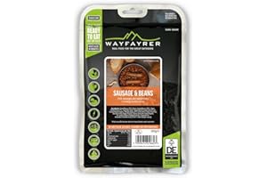 Wayfayrer Sausage & Beans 300g Ready to Eat, Hot or Cold, Meal Pouch Recommended for Duke of Edinburgh's Award Expeditions, Camping, Hiking, Fishing and Outdoor Adventures