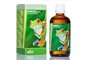 DIMIKRO Dimetilsulfóxido Líquido (DMSO) 99,9 % de pureza farmacéutica en botella de cristal con dosificador, probado por Farmacopea Europea, sin diluir, dimetilsulfóxido fabricado en Alemania