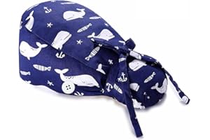 JEYORZY 1 pcs Cuffia Chirurgica Donna, Cuffietta Chirurgica, Cappello Sanitario, Cuffia Infermiera Donna per Donne Cappelli da Lavoro con Bottoni Nastri per Donne Cuffia Chirurgica Capelli Lunghi